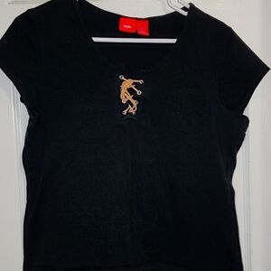 Vintage Mossimo Tee Short w/laceup embellishment Sz Xl